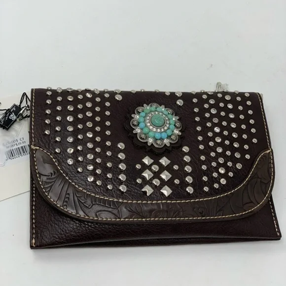 Montana west American bling clutch crossbody bag - Picture 13 of 16